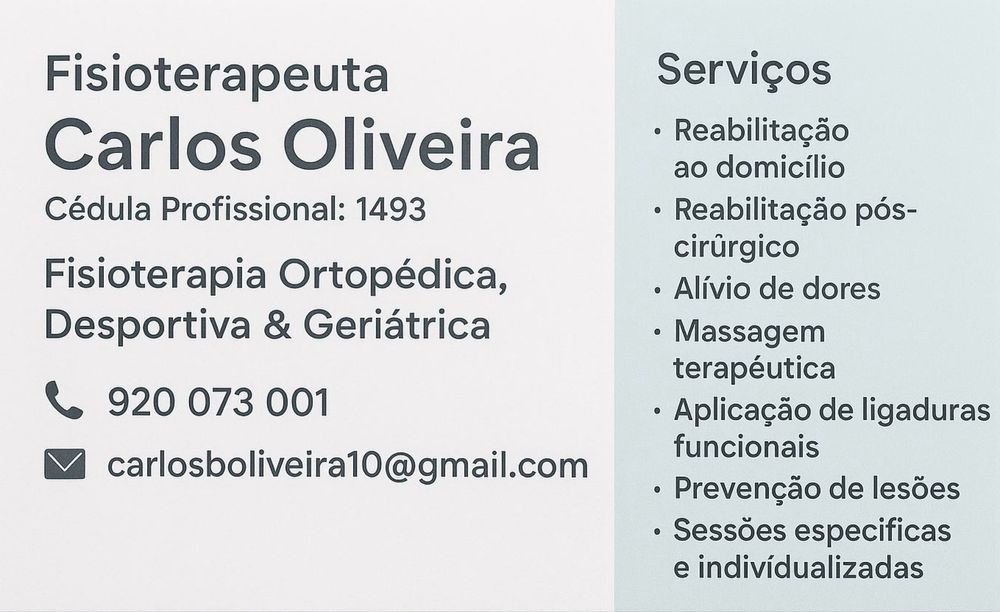 Fisioterapia ao Domicilio/Online
