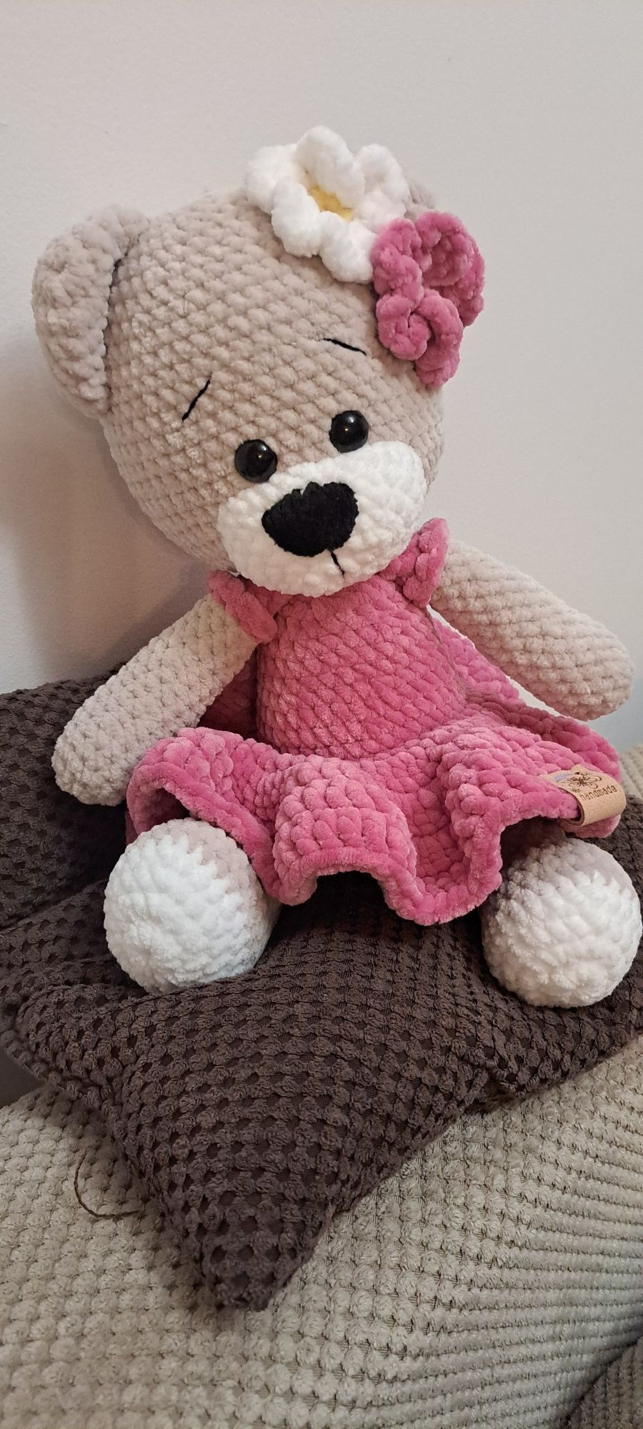 Miś dla dziewczynki handmade rękodzieło