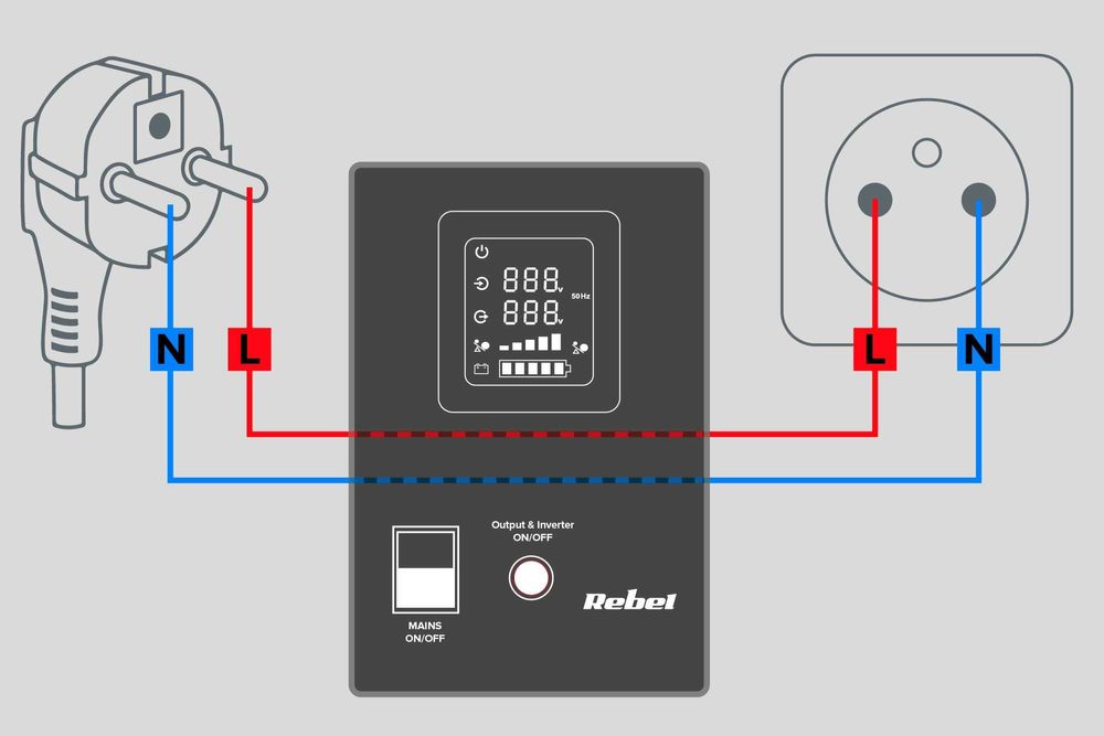 Інвертор 1000W Rebel. ДЖБ ИБП UPS. Безперебійник. Инвертор для котла