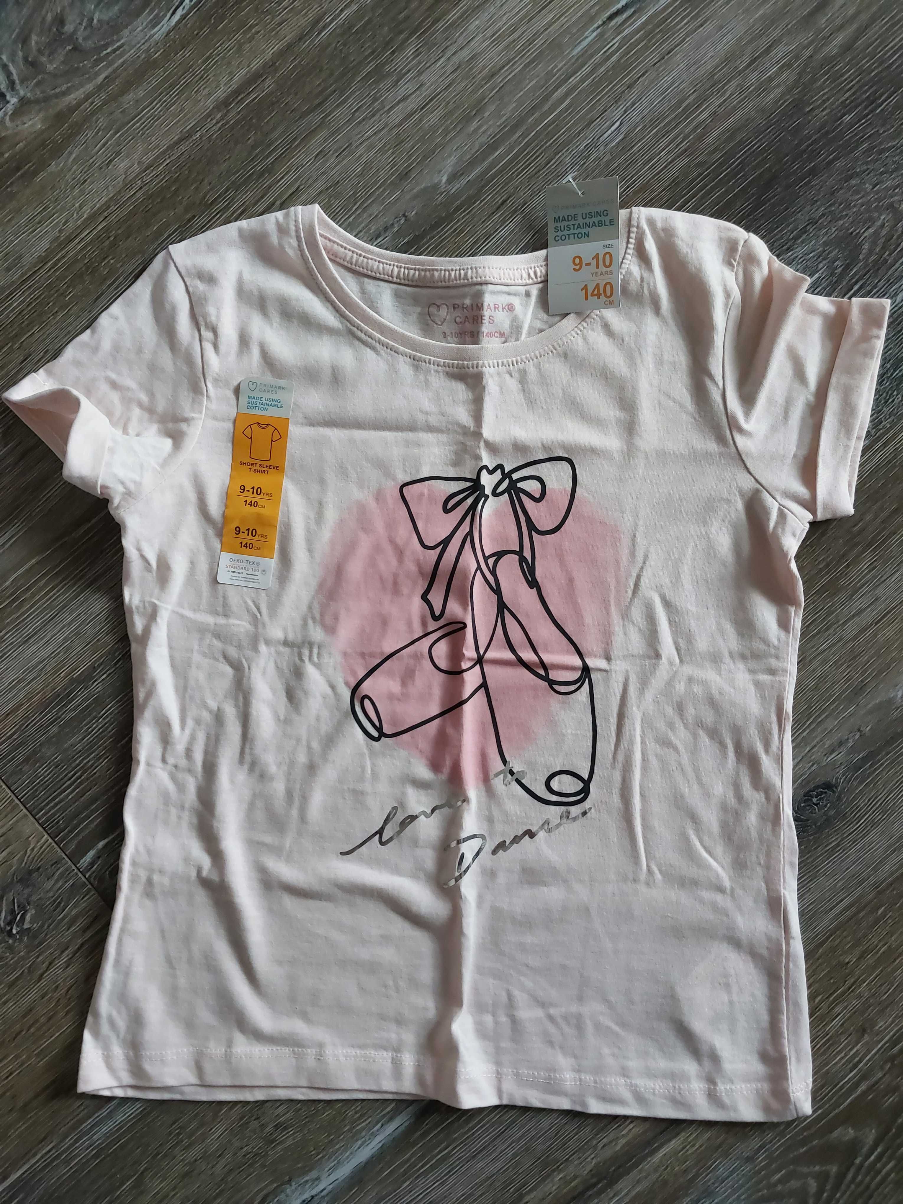 T-shirt 140 nowy dla dziewczynki primark