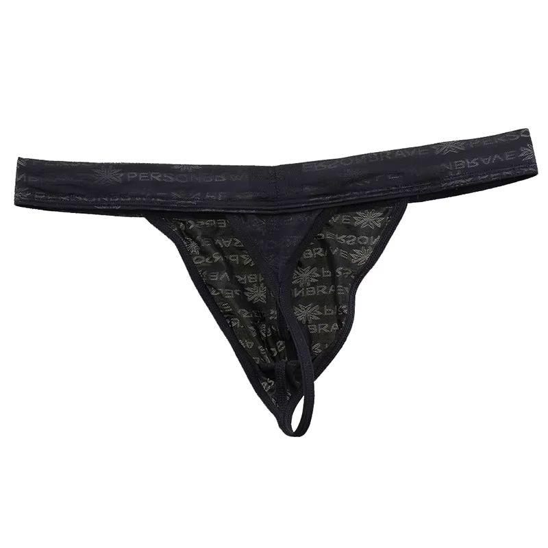 Męskie przeźroczyste stringi Brave Person - XL