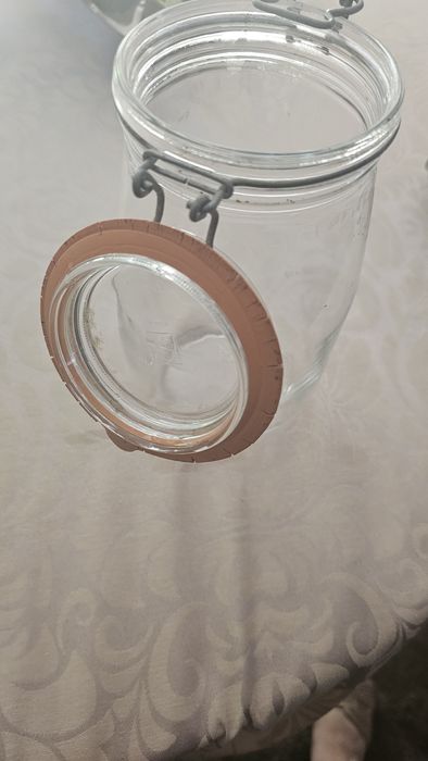 Frasco hermético de vidro