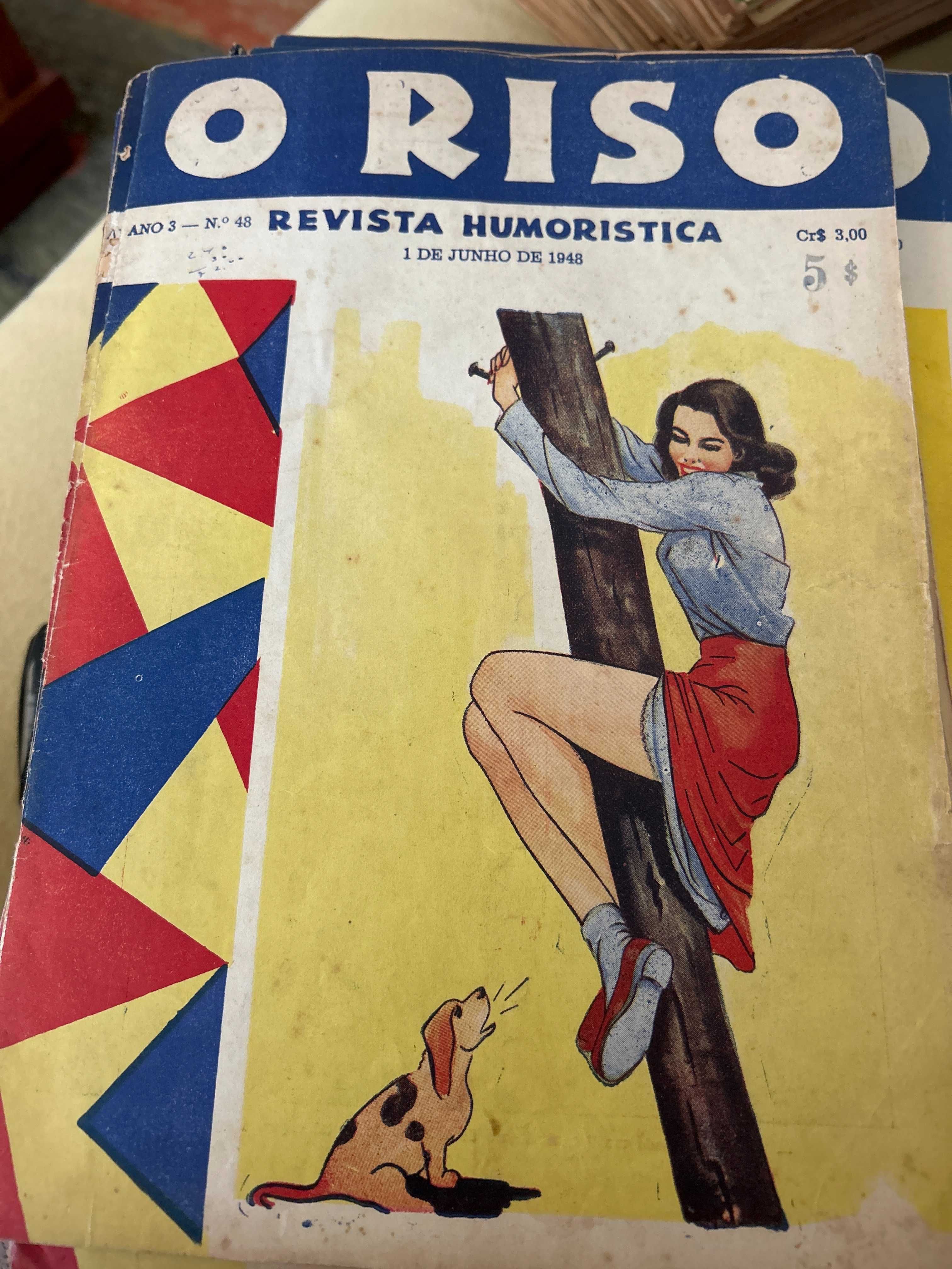 Coleção antiga da revista humorística O Riso (1948–1951)