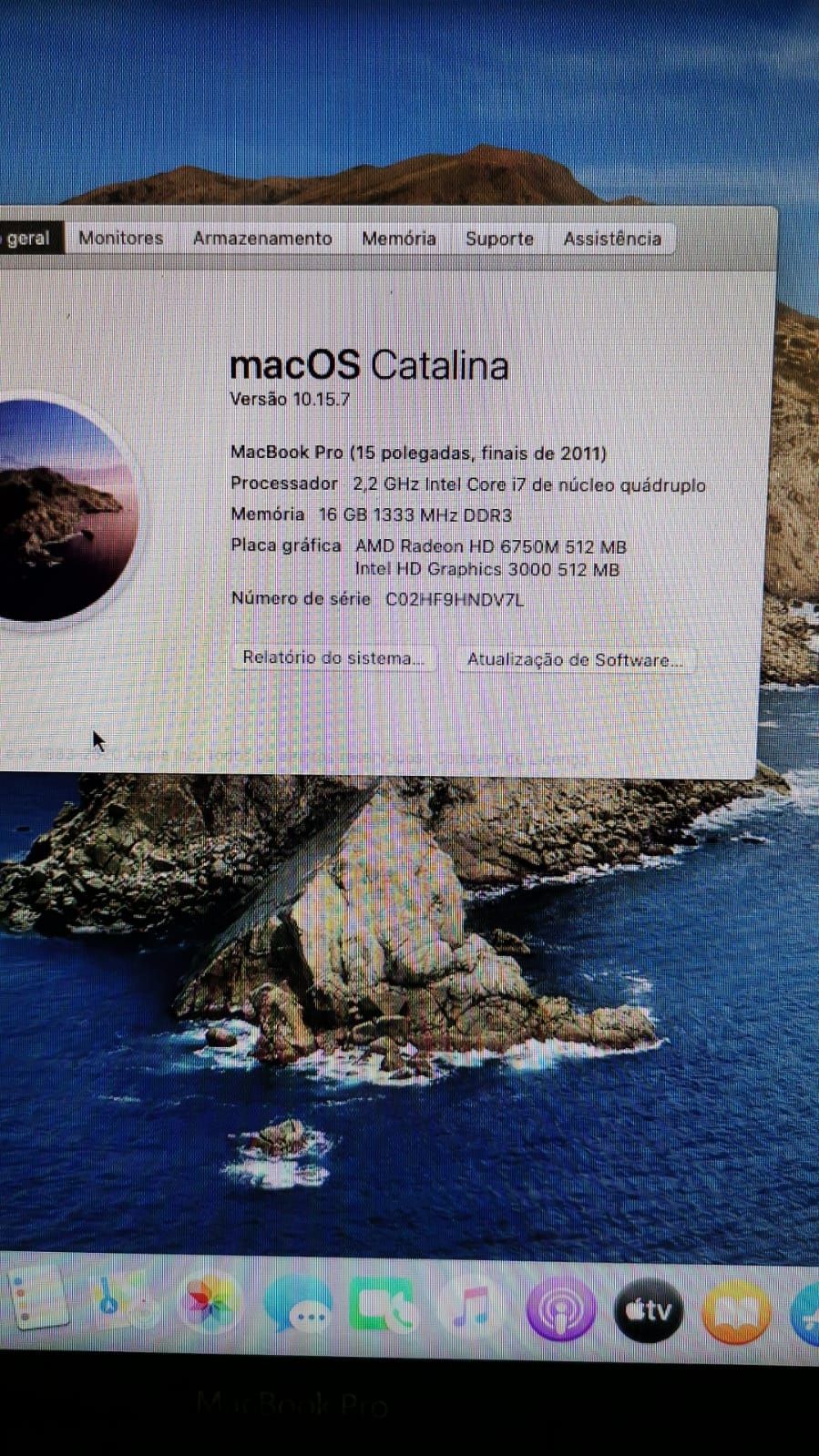 Portatil Apple Macbook pro i7 16gigas ram ssd 1tb super rápido