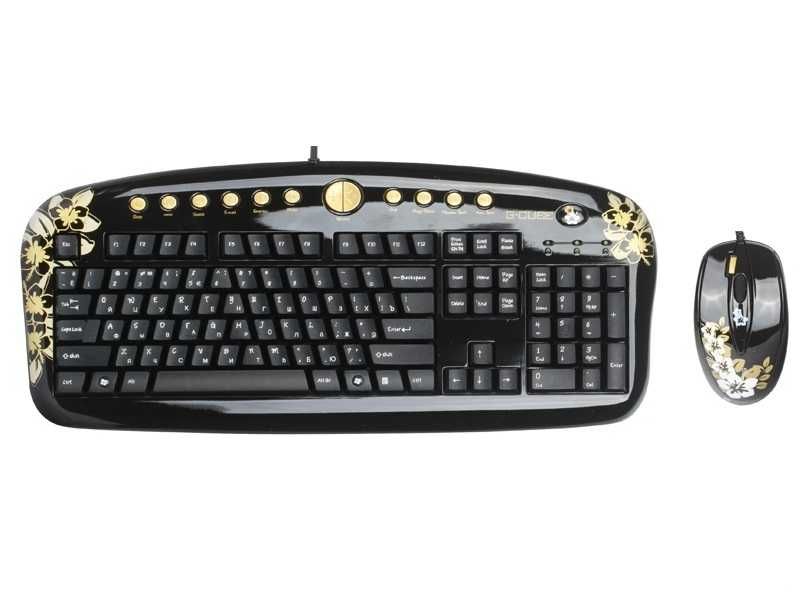 Комплект (клавиатура+мышь) G-Cube Aloha GKSA-2803SS, USB, проводной