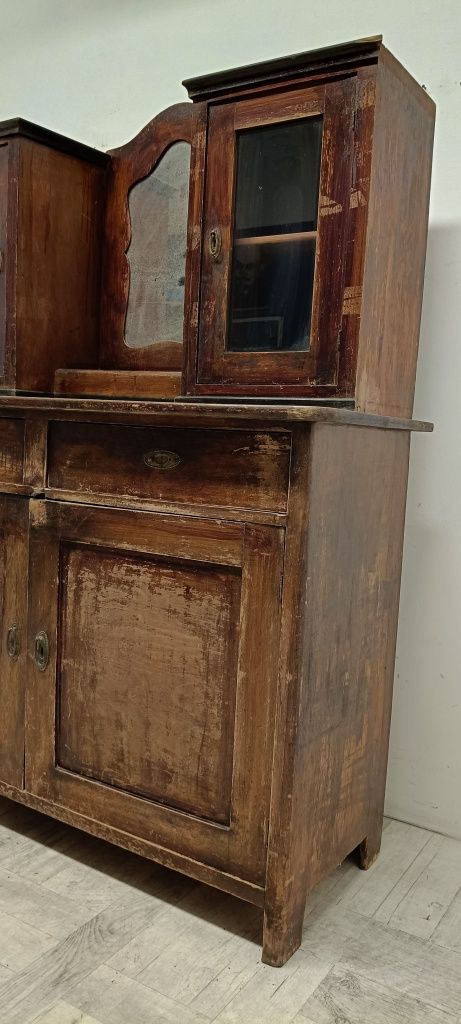 komoda kredens vintage stary drewniany bufet lata 20-te
