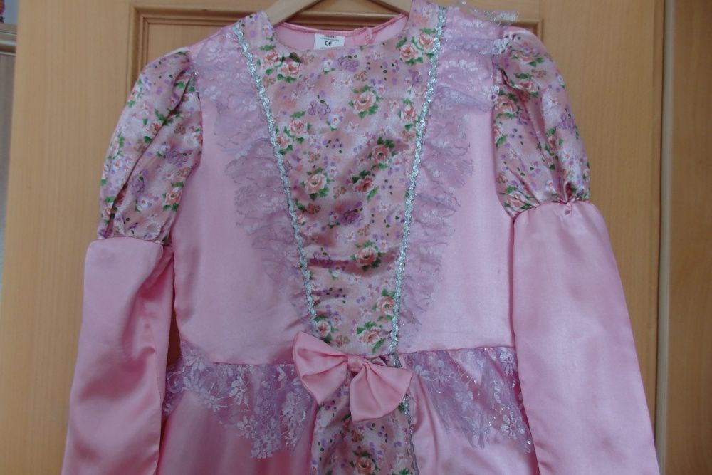 Vestido Carnaval princesa rosa lilás 10 anos