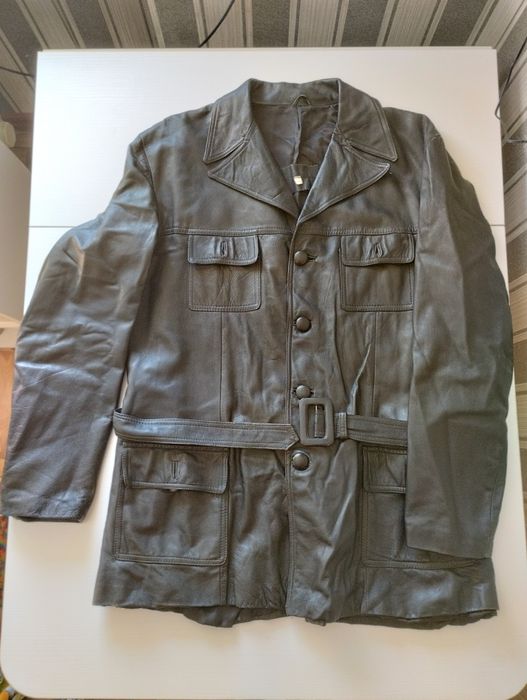 Куртка  мужская кожаная, Пиджак мужской черный