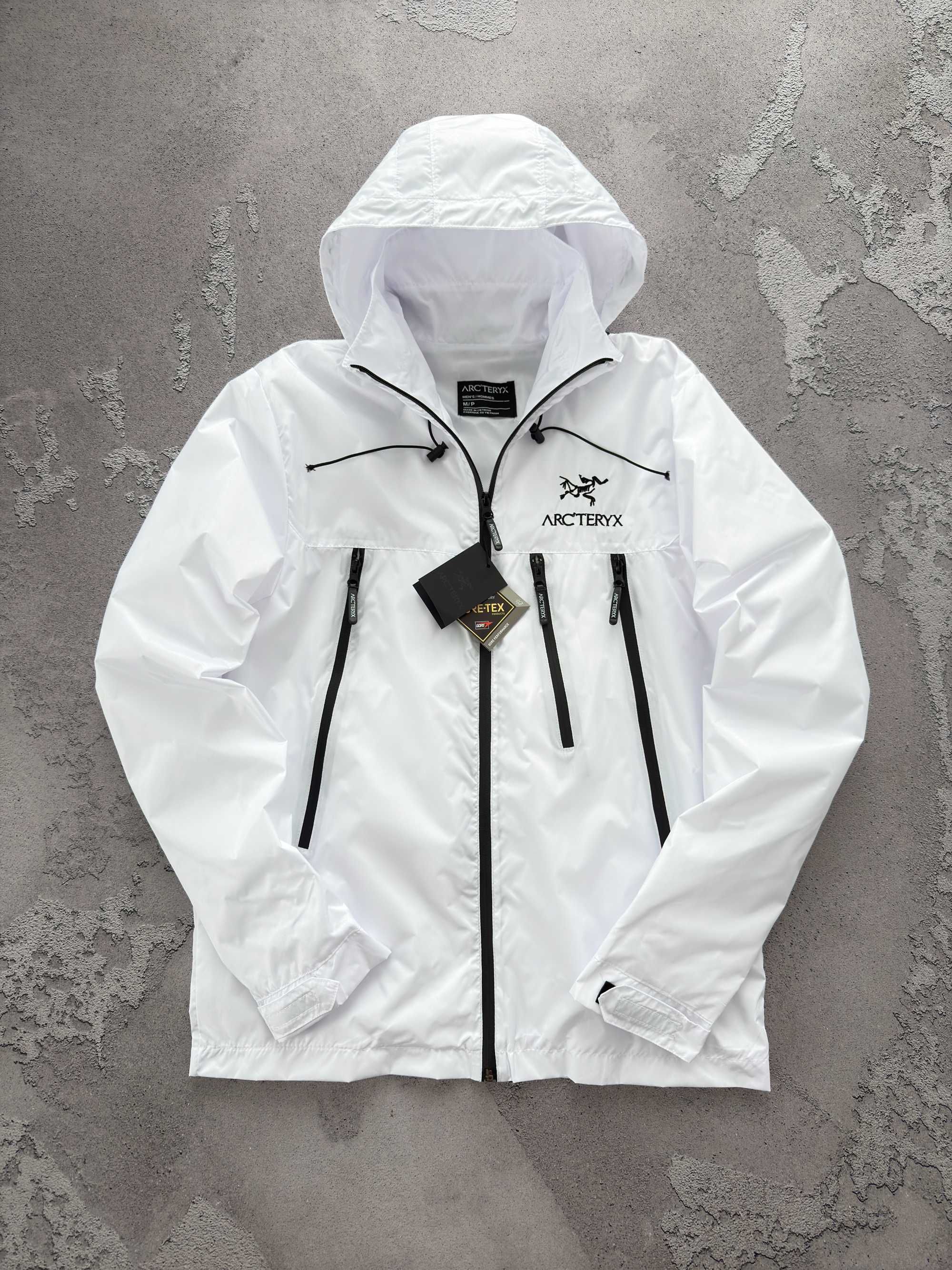 Вітрівка ARC’TERYX | Водовідштовхувальна плащівка | Білий колір