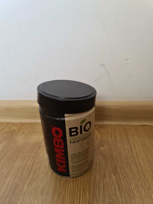 Pusta metalowa puszka po kawie Kimbo  Bio