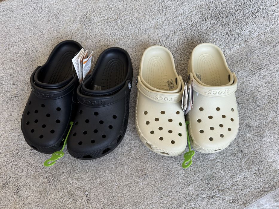 Крокси Crocs M6 W8 24,5 см шльопанці чорні 38 р