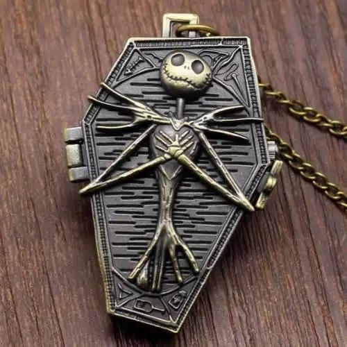 Zegarek kieszonkowy trumna szkieleton