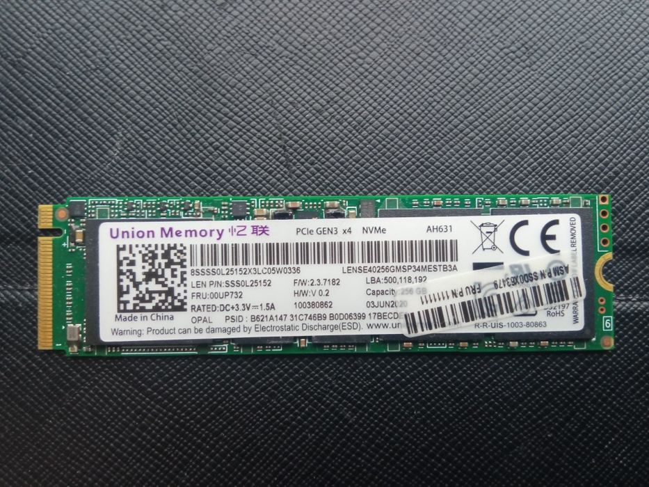 SSD диск Kioxia 256Gb NVMe PCIe M.2 2280