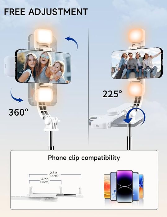 Штатив та селфі-палиця з 2 лампами Z17
