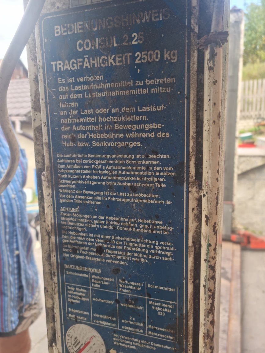 Podnośnik kolumnowy consul 2500kg