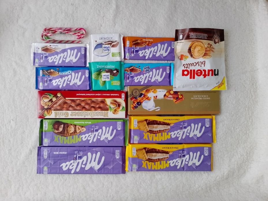 Zestaw słodyczy czekolada Milka Nussbeisser Nutella