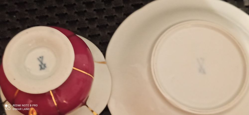 Porcelana MEISSEN B-Form DUO Mokka IDEALNY stan 1924-34  Piękna