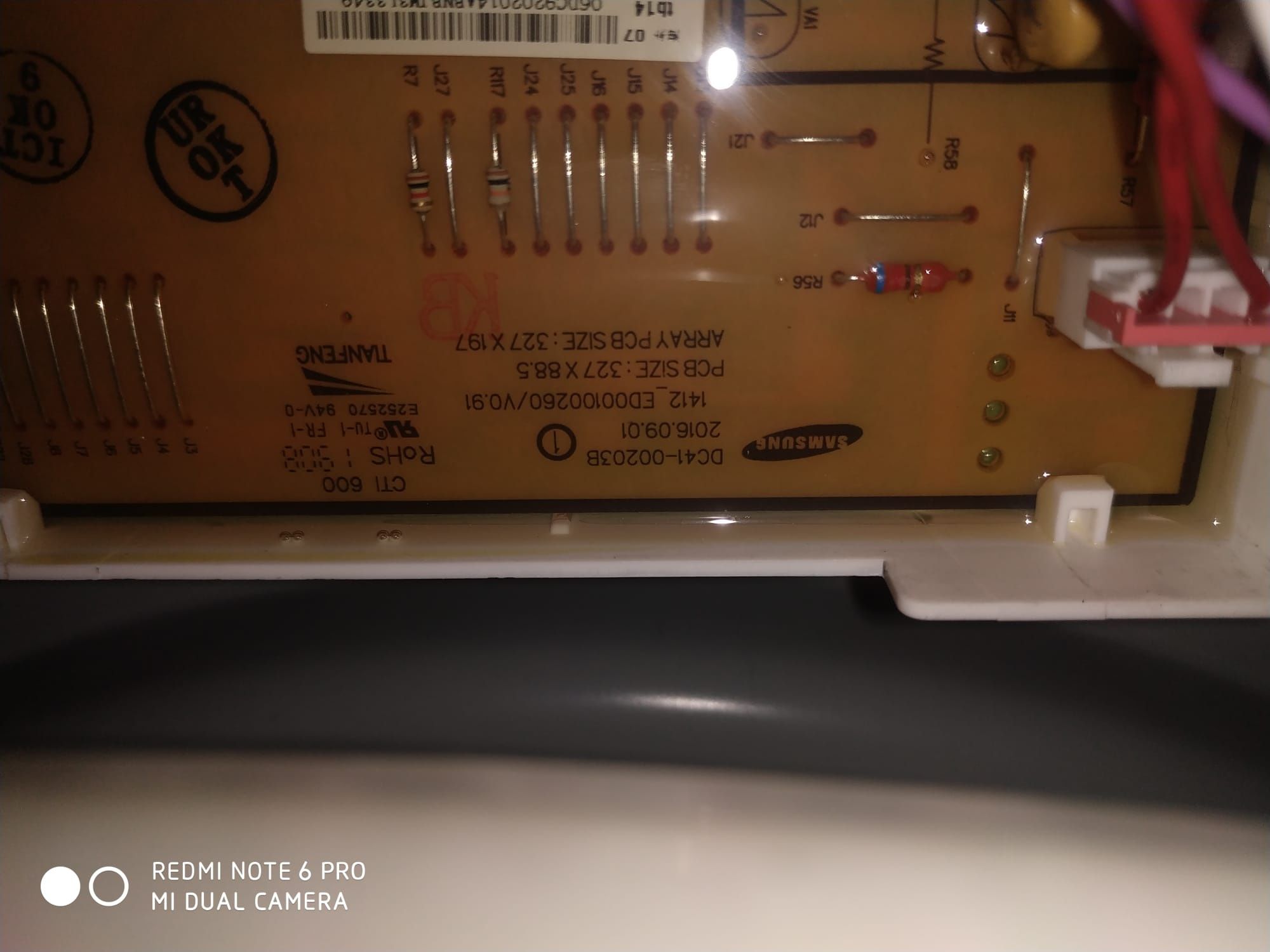 Máquina de lavar roupa Samsung está com defeito