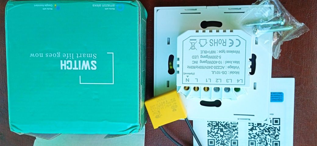 Tuya Розумний Wi-Fi Bluetooth сенсорний стінний вимикач Euro