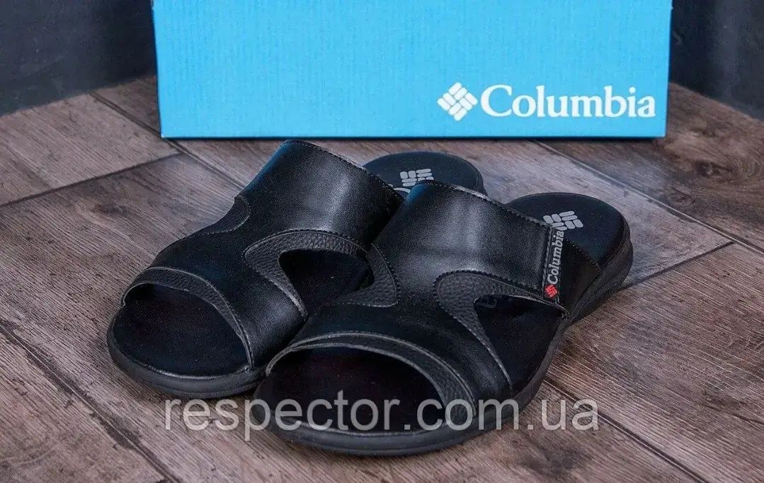 COLUMBIA XC харківські чоловічі шльопанці черные мужские шлепапцы