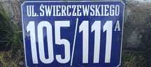 Tablica PRL nazwy ulicy Świerczewskiego