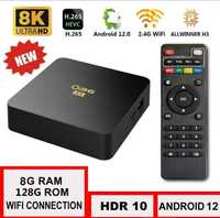 Смарт TV приставка медіаплеєр 8/128 Gb 8K Ultra HD 5G Android TV Box