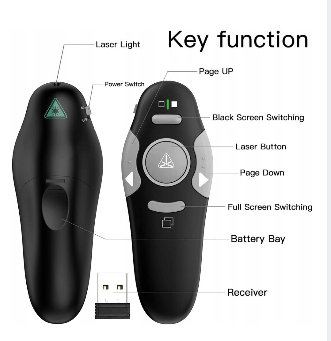 Wskaźnik laserowy pilot do prezentacji USB QUI
