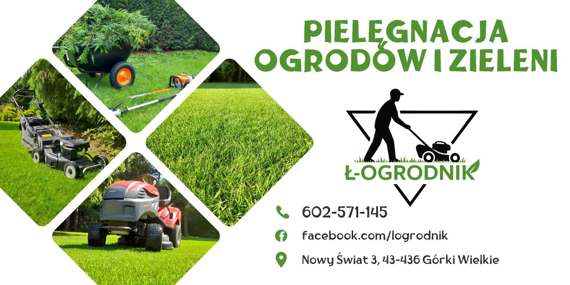 Pielęgnacja ogrodów i zieleni. Koszenie trawy, cięcia drzew i krzewów