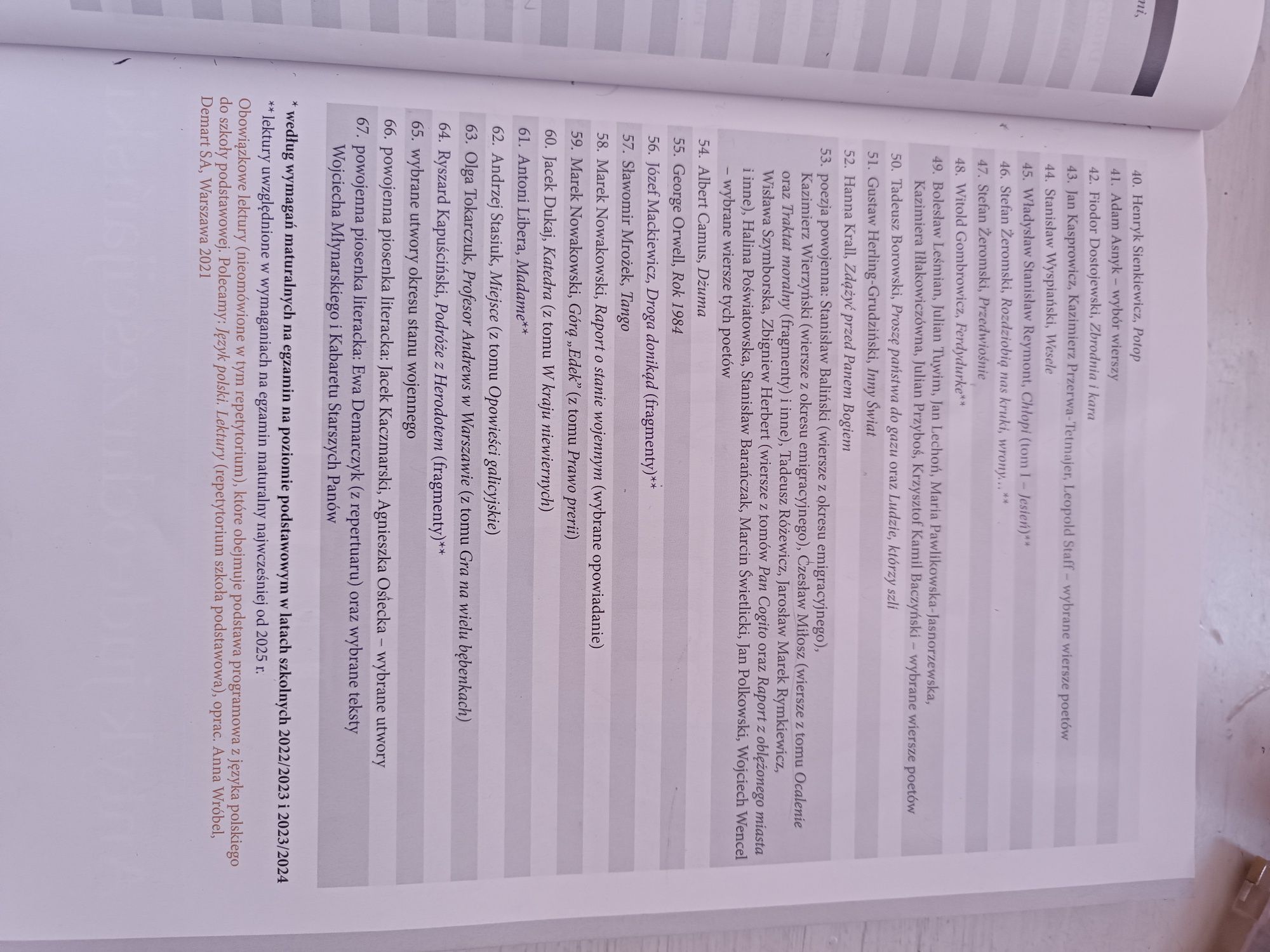 Język polski poziom podstawowy Matura - podstawa programowa 2023 ( dem