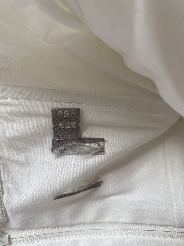 Asos sukienka ołówkowa midi biała z baskinką 38 M
