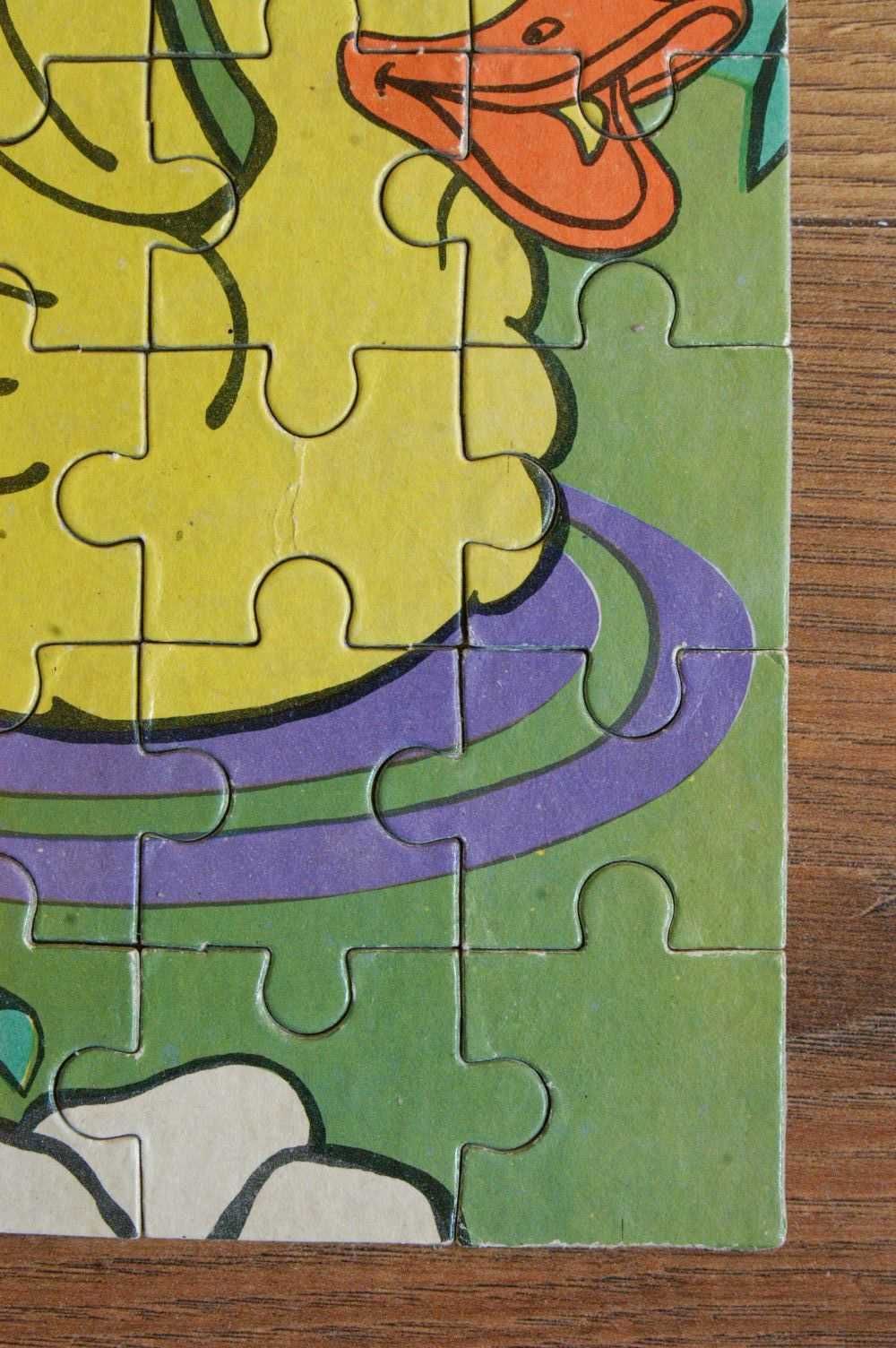 stara układanka - kaczka - puzzle vintage - 24 elementy