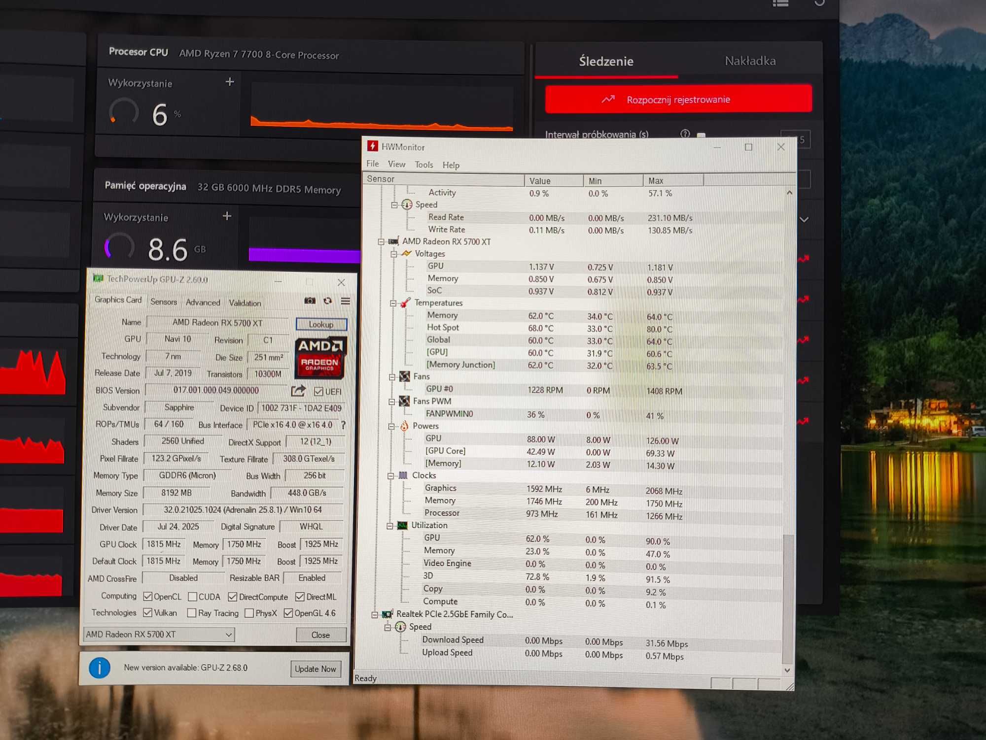 RX 5700 XT Nitro+ OC , plus podpórka Deepcool Argb