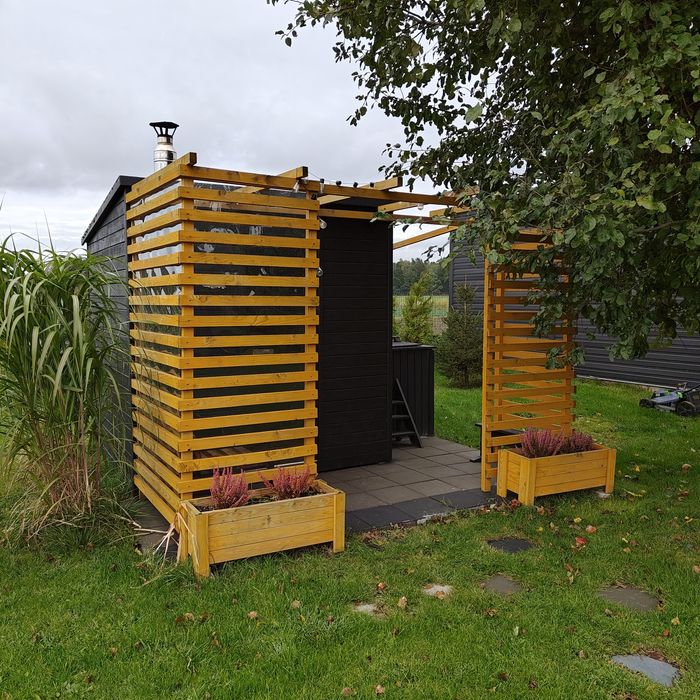 Sauna ogrodowa komplet z chłodziarką