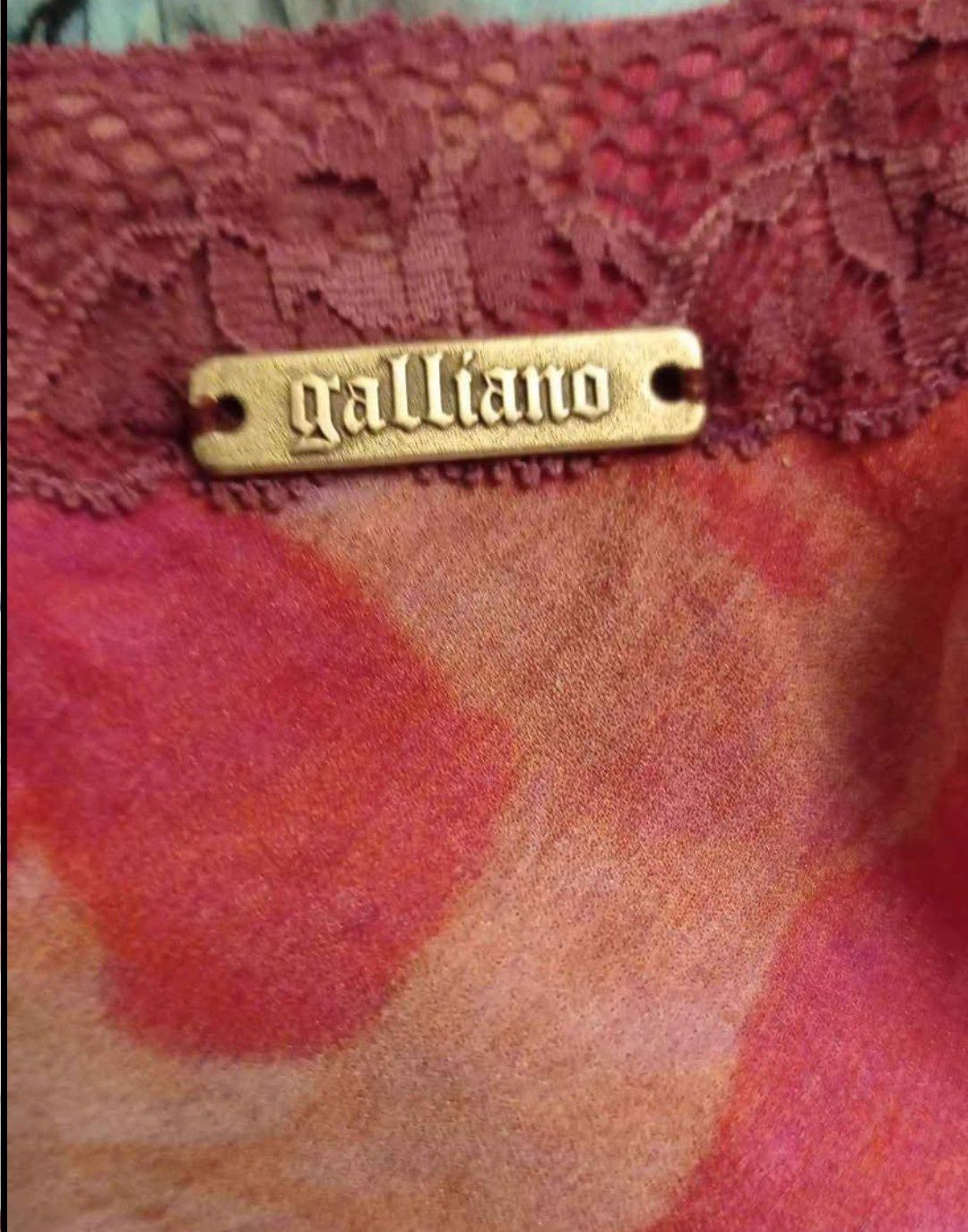 Piękna WINTAGE jedwabna sukienka Galliano.
