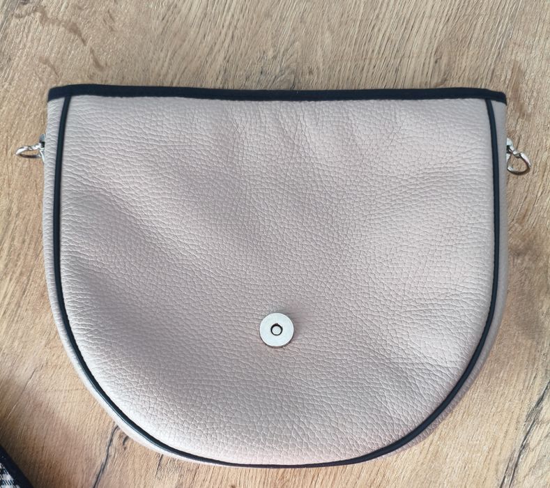 Torebka Farbotka Classic Sun podstawa skórzana piaskowa