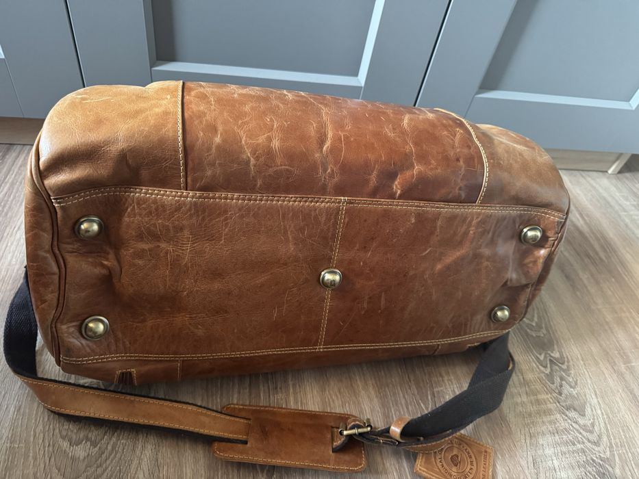 Cudowna torba podróżna! Skórzana! Retro! HIT! Unikat! Greenburry!