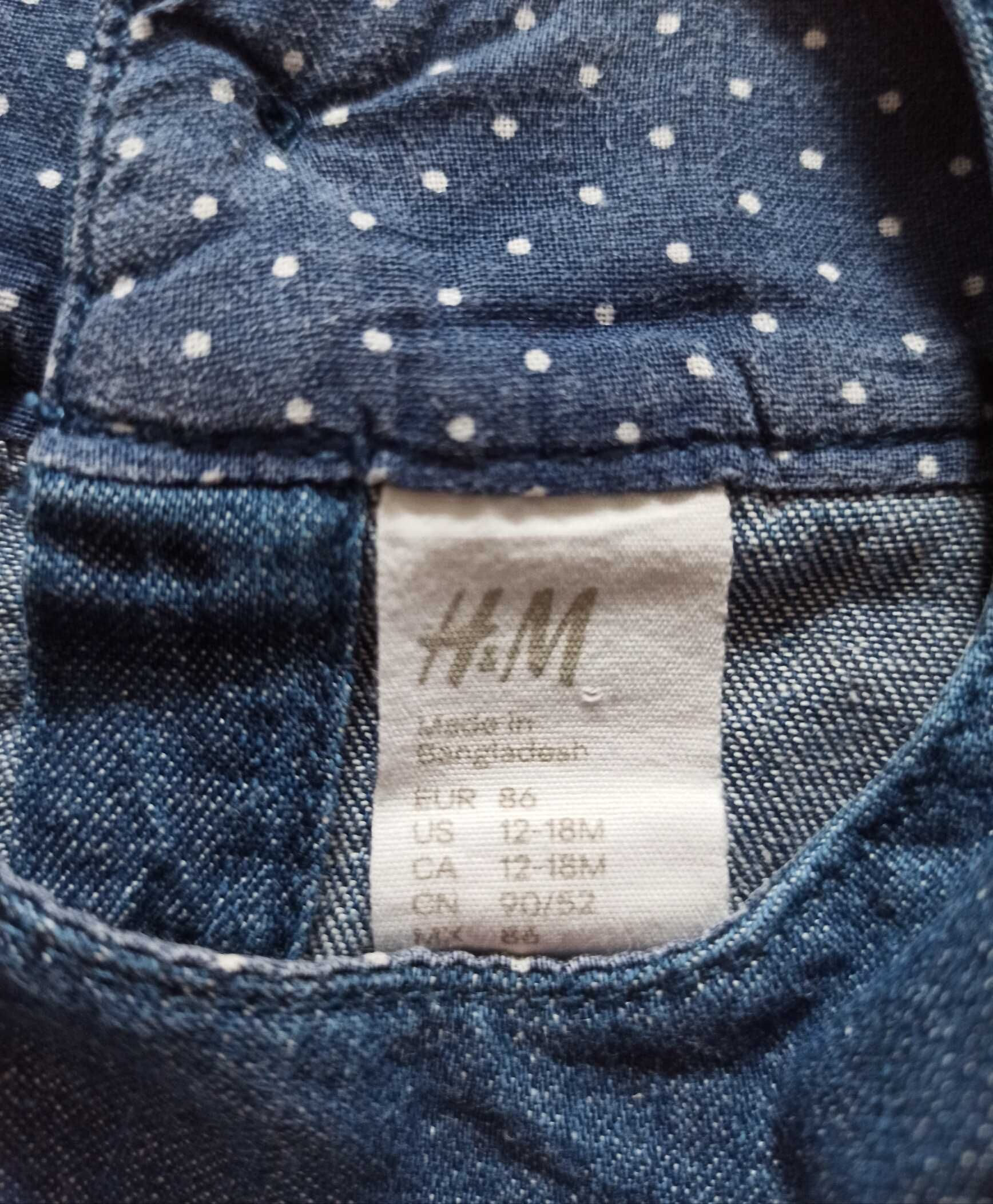 Sukieneczka jeans H&M rozmiar 86