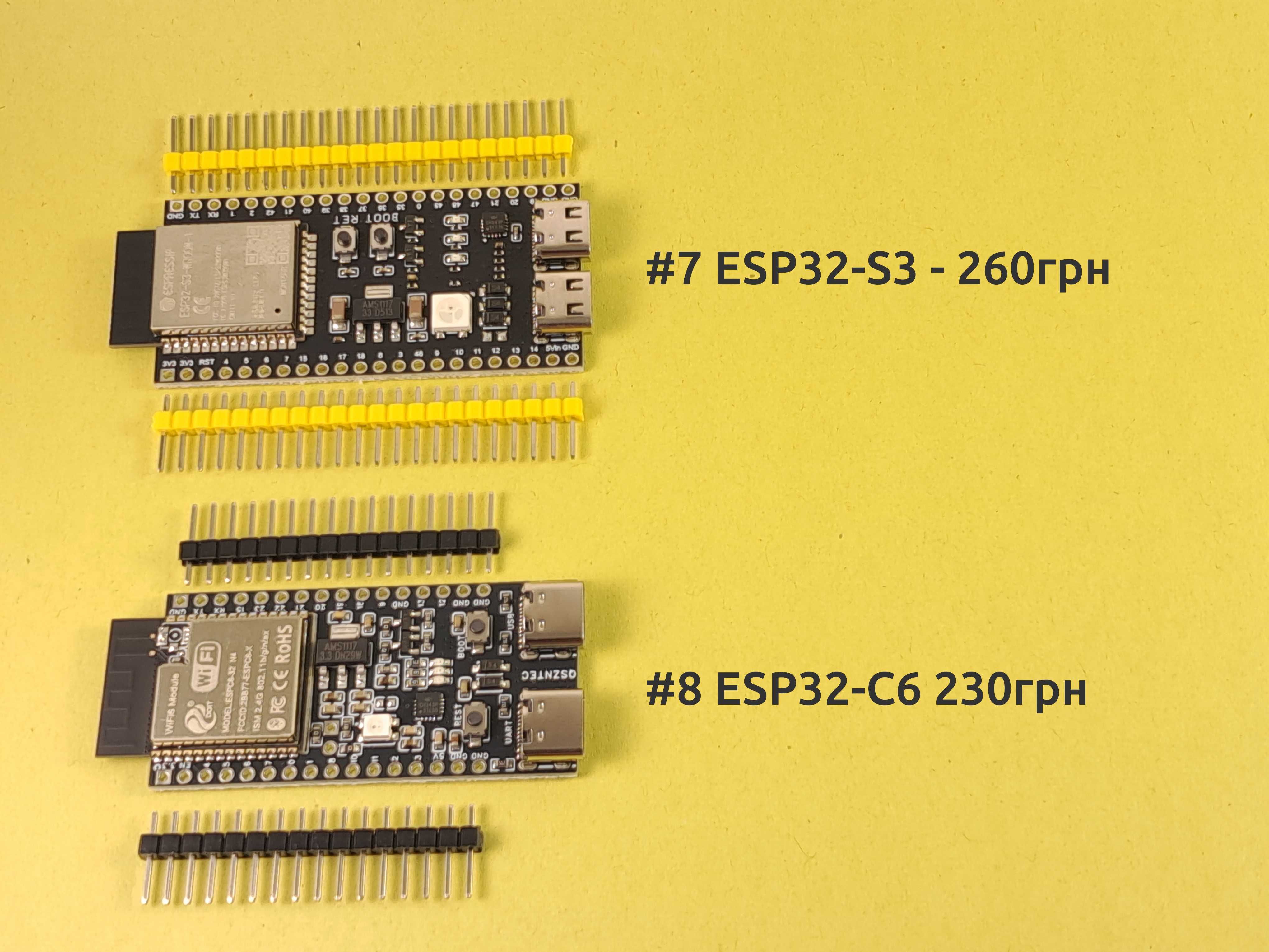 ESP32; ESP32-C3; ESP32-C6; ESP32-S3; CAM; ESP8266; ESP-01S