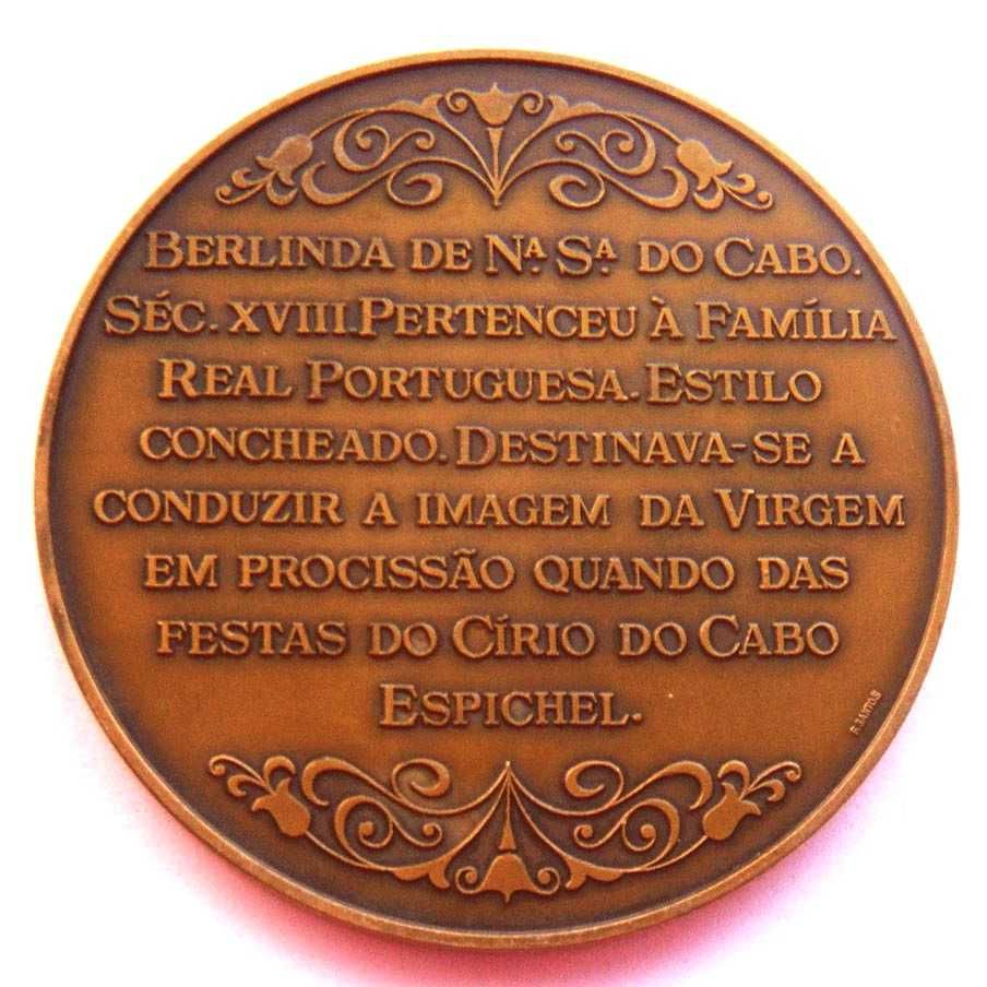 Medalha de Bronze Berlinda Nossa Sra do Cabo Museu Nacional dos Coches
