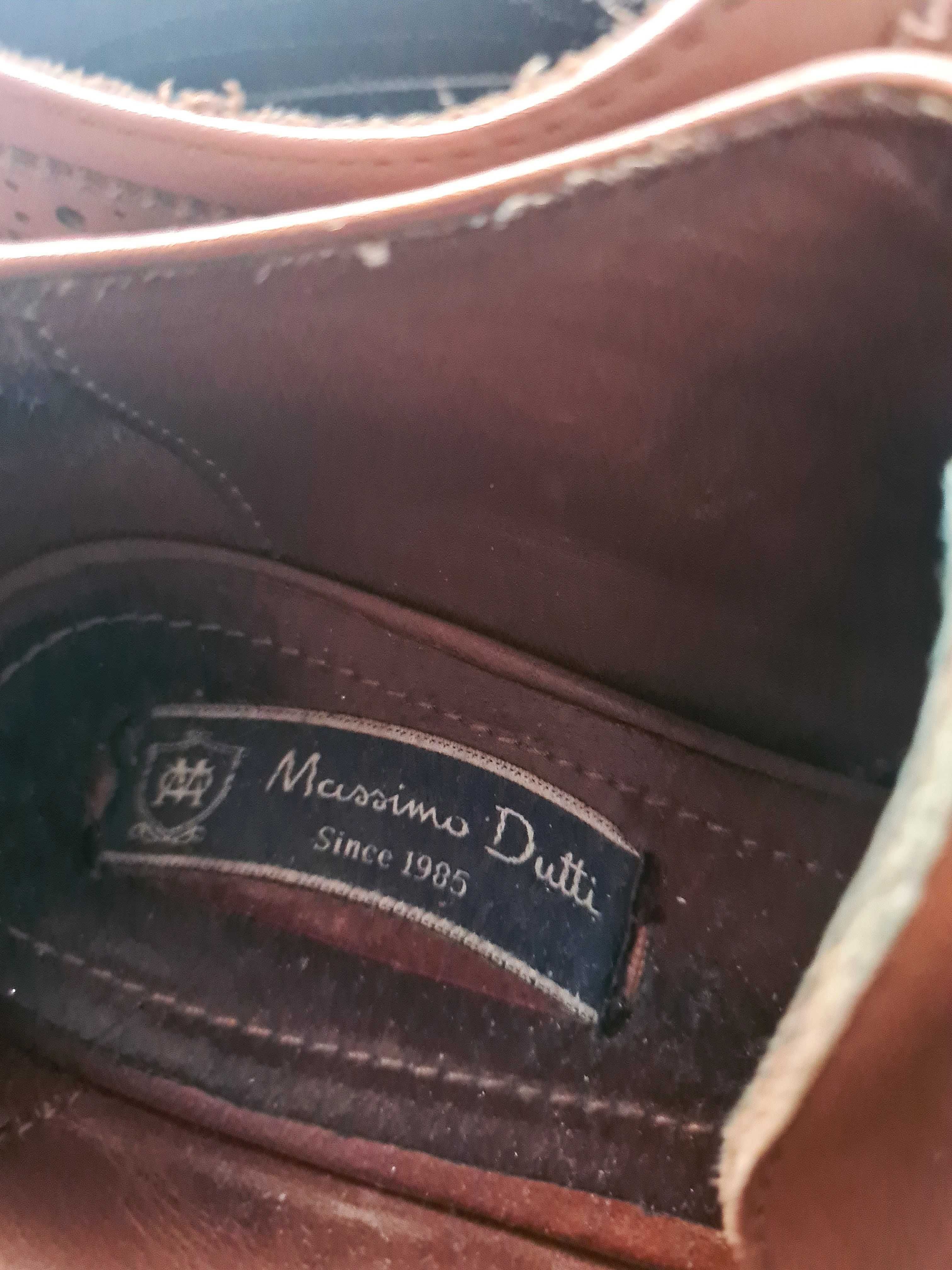Skórzane buty Massimo Dutti 39 stan bardzo dobry