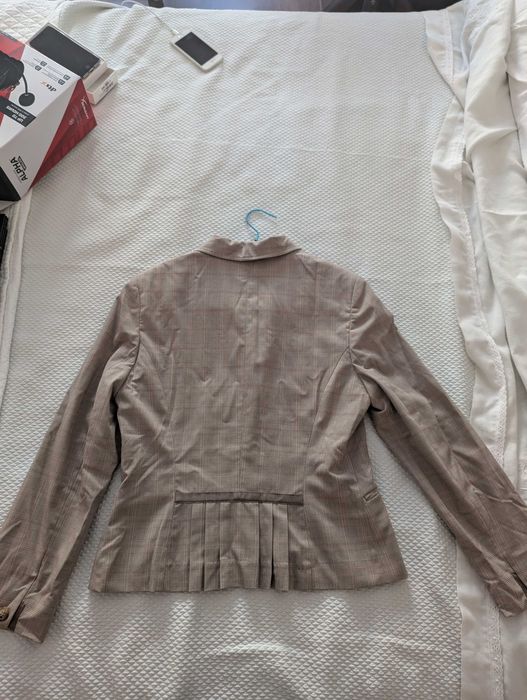 Blazer de Mulher Tamanho S - Cor de Rosa, Preto e Beige