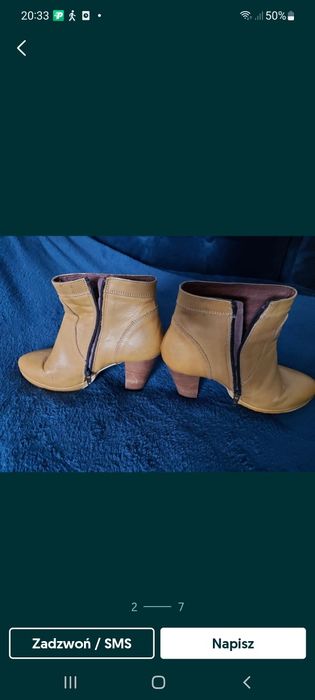 Buty damskie roz.39 Skóra.musztardowe