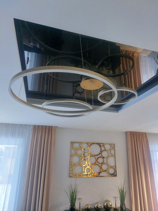 Lampa zlota led ring.