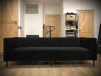 Sofa Kanapa Chelsea Czarna PRL Loft Retro