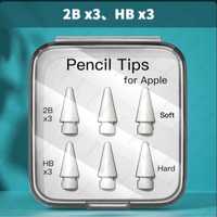 6x końcówki Apple Pencil 1 2 Tips HB 2B 6szt. Nowe