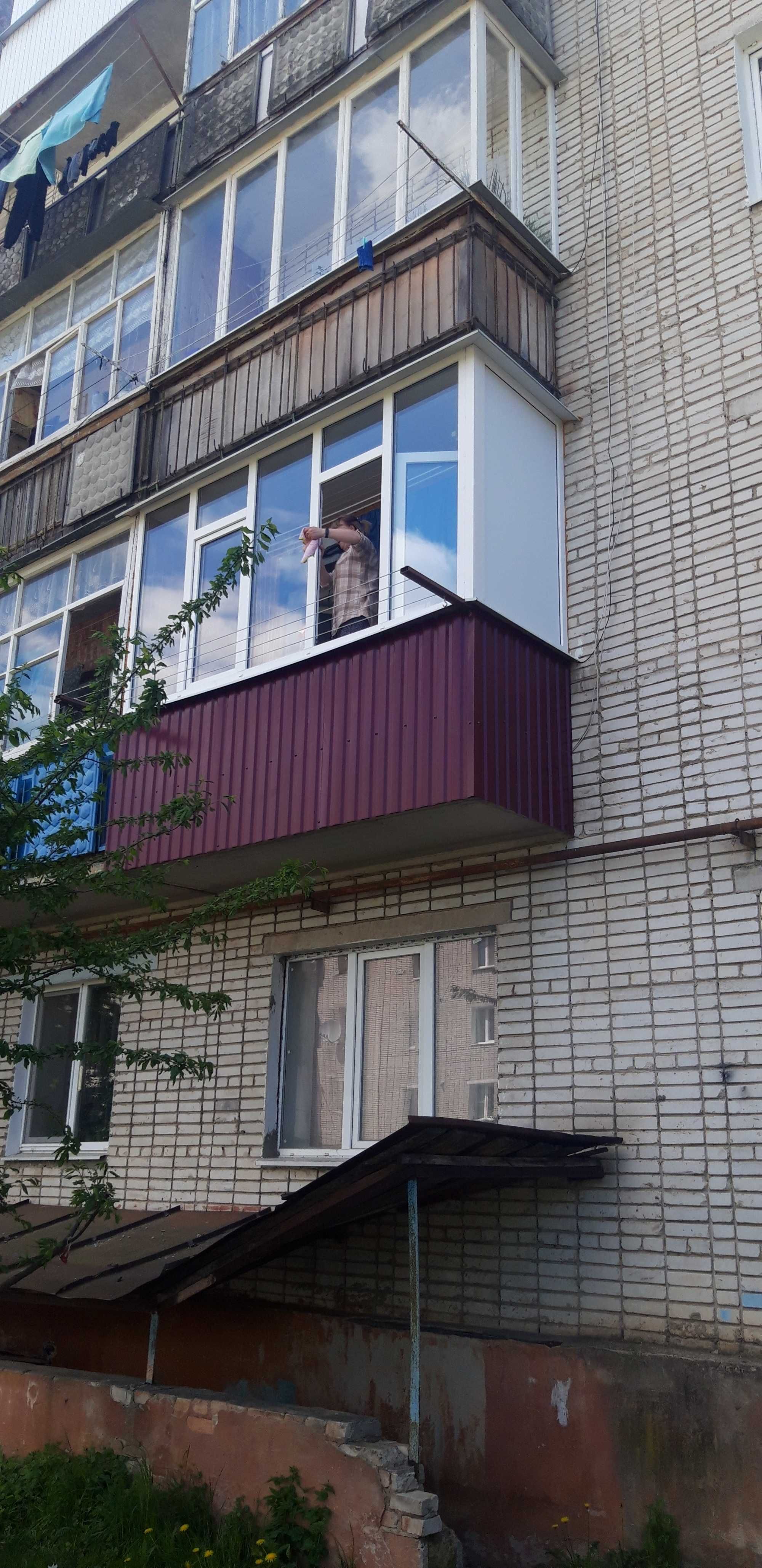 Сварка и обшивка балконов профнастилом.БАЛКОН ПОД КЛЮЧ!