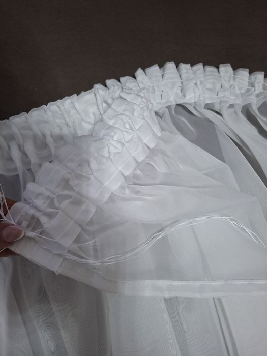 Тюль із шифона нова, готова, щоб вішати. 5×2.60м.