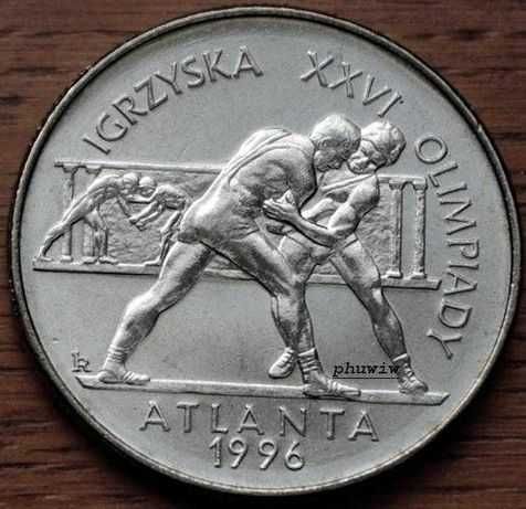 2zł.1995r.Atlanta 1996 zapaśnicy z woreczka bankowego