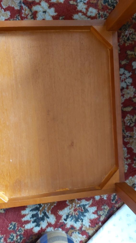 Klasyczne stylowe stoliki kawowe z egzotycznego drewna 2 sztuki