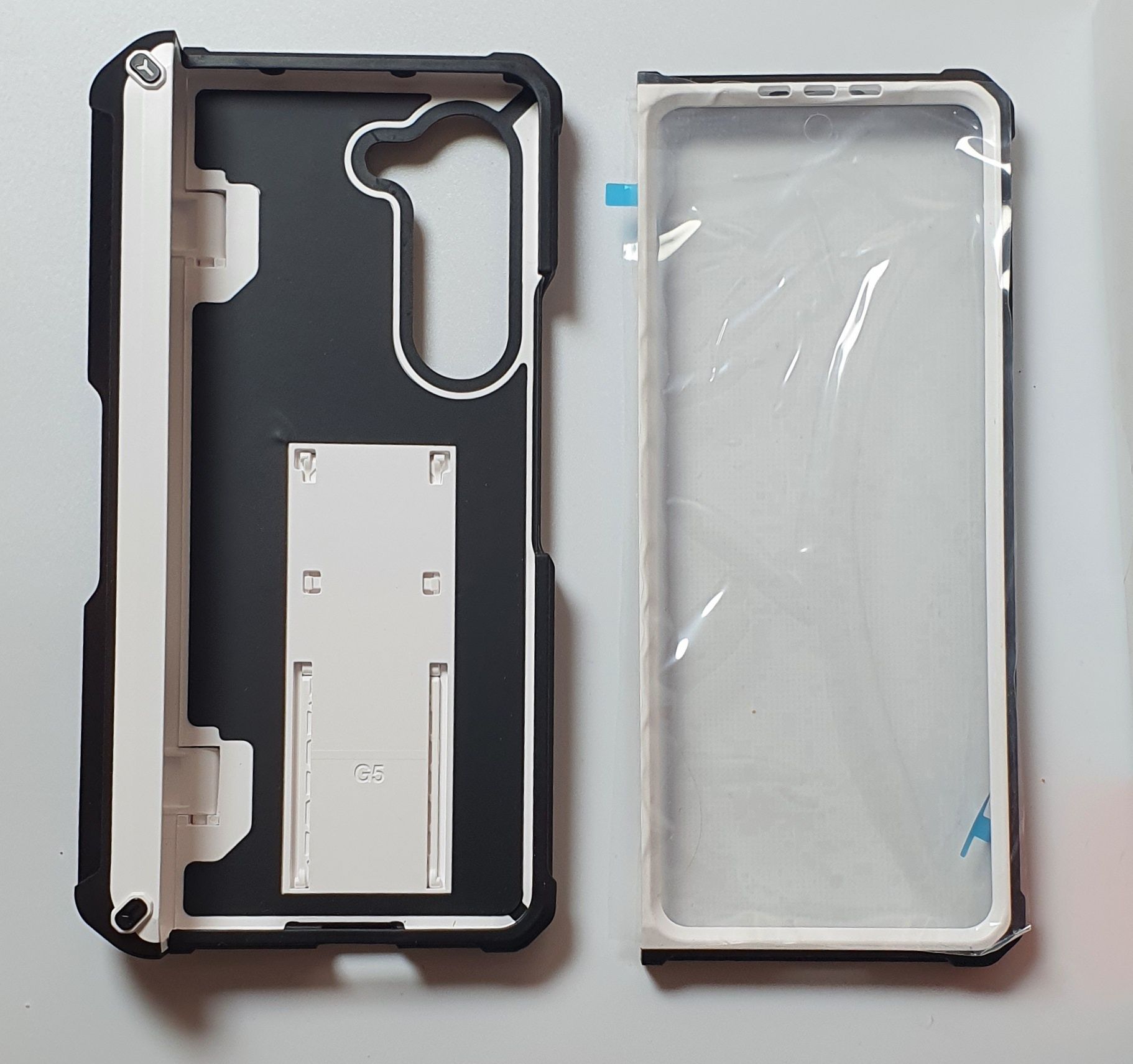 Samsung Galaxy Z Fold 3 4 5 rozkładane etui na cały telefon włókno węg